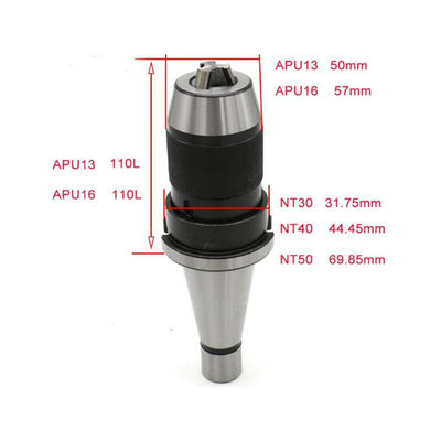 APU13 APU16 Integrated Lathe Drill Chuck Holder For Machining Center